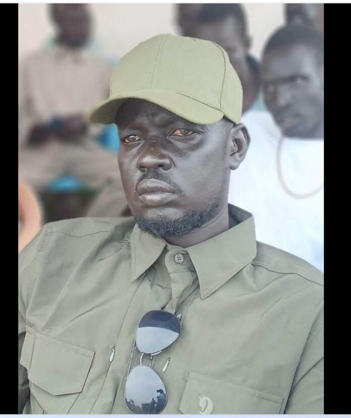 Youth leader in South Sudan who was arrested by the NSS for critizing the rolling party