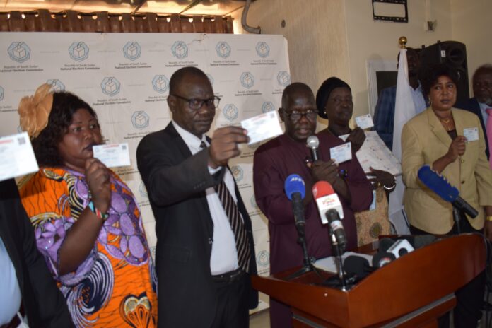 Voter Registeration Card unaviled as South Sudan heading to Polls