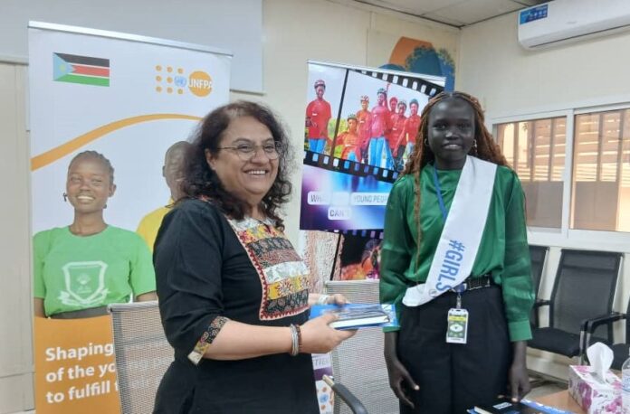 UNFPA Head Of SRHR heading over to Mary Abuk as symbolic Girls role in shepping the futur